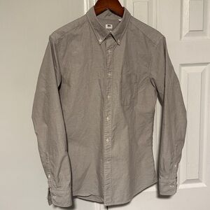 Uniqlo Oxford Slim Fit Gray Shirt Large L